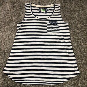Anthropologie Women’s Striped Polka Dot Pocket Tank Top Size XS